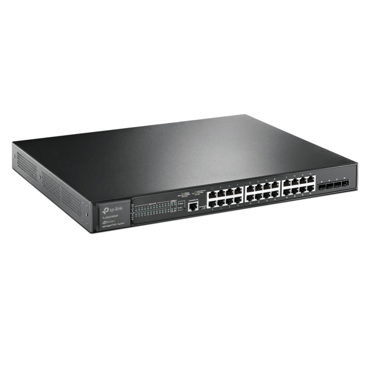 TP-Link TL-SG3428XMP 24-Port Gigabit and 4-Port 10GE SFP+ L2+ Managed Switch 24-Port PoE+Sides